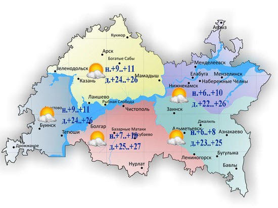 В Татарстане сохранится погода без осадков