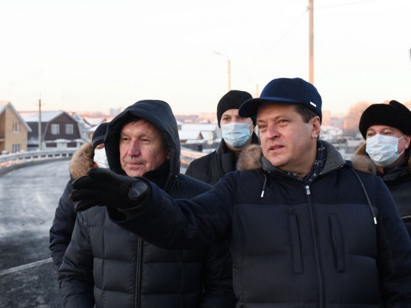 Ильсур Метшин оценил качество нового железобетонного моста через реку Ноксу