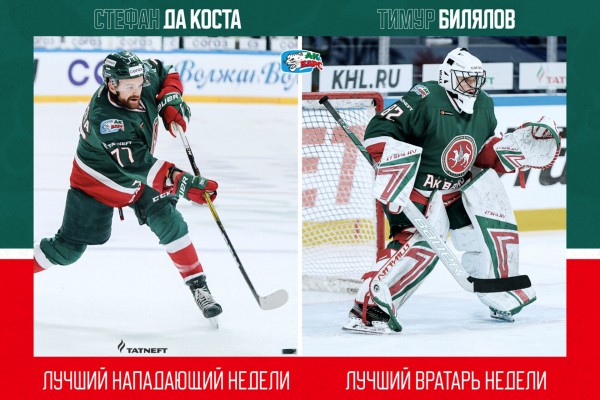 
              Тимур Билялов и Стефан Да Коста &ndash; в числе лучших игроков недели            
