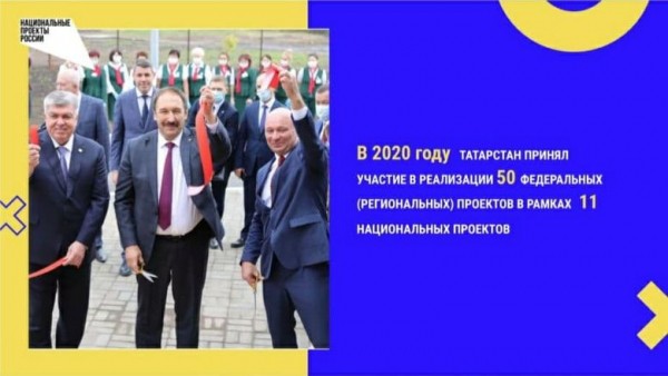 В 2020 году Татарстан принял участие в реализации 11 национальных проектов