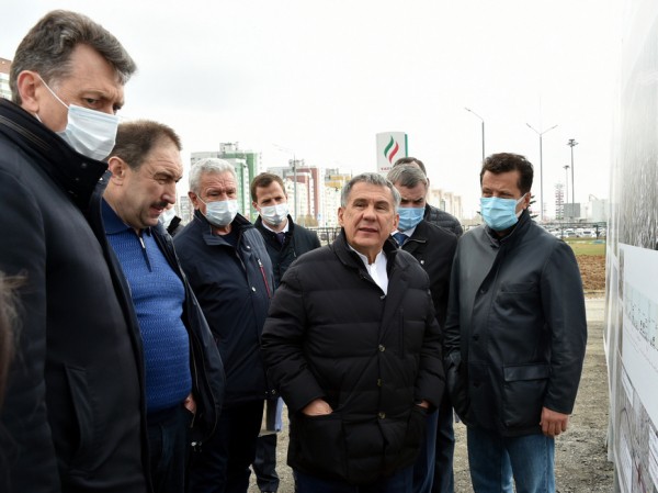 Президент РТ посетил ЖК &laquo;МЧС&raquo; и осмотрел участок строительства Вознесенского тракта
