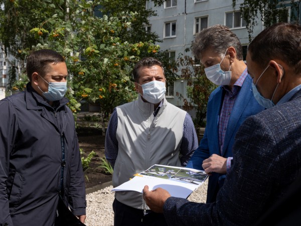 В стиле 60-х: в августе в Казани завершится благоустройство двора по улицам Чуйкова и Мусина