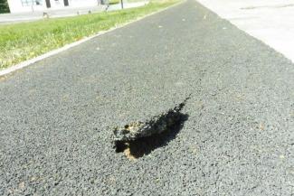 &laquo;Все бегуны уже сбежали отсюда&raquo;: новенькая беговая дорожка на Черном озере пошла пузырями и трещинами