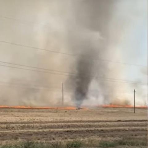В Башкирии засняли огненный смерч (ВИДЕО)