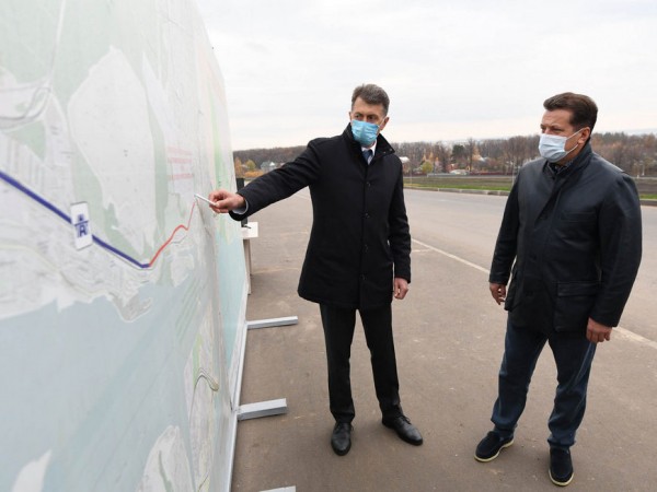 Строительство первого участка дороги-дублера Горьковского шоссе выполнено на 90%