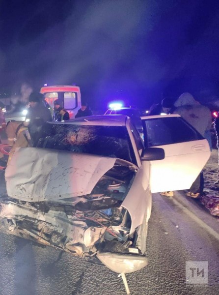 Четыре человека пострадали в столкновении двух легковушек на трассе в Татарстане (ФОТО)