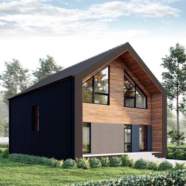 &laquo;Ханский М-164-147&raquo; - максимально комфортный дом в стиле "Барнхаус"