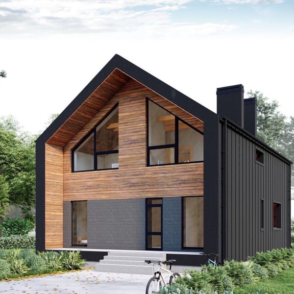 &laquo;Ханский М-164-147&raquo; - максимально комфортный дом в стиле "Барнхаус"