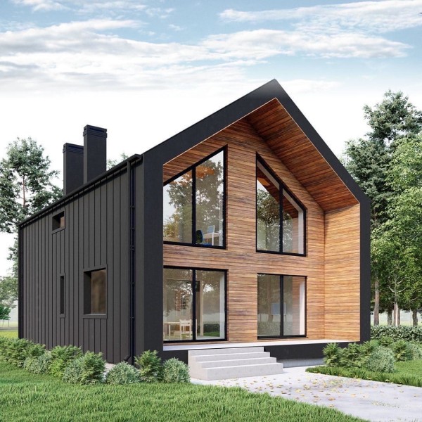 &laquo;Ханский М-164-147&raquo; - максимально комфортный дом в стиле "Барнхаус"