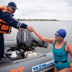 Знаменитая экстремалка сделала заплыв в Челнах