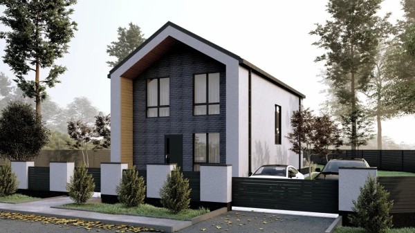 Проект &laquo;Матур&raquo; - современный двухэтажный дом в стиле барнхаус (ФОТО)