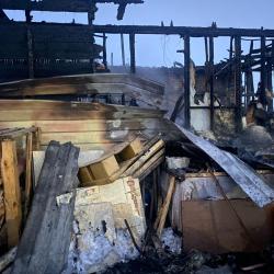 В Тукаевском районе сгорел дом, где проживали две семьи