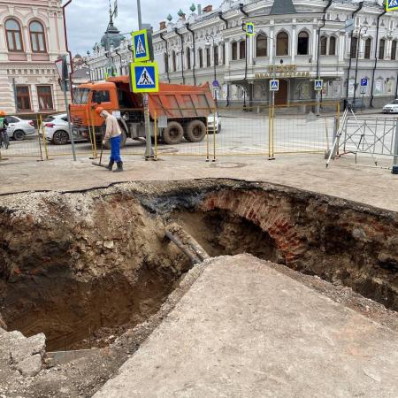 В Казани при ремонте сетей обнаружили руины церкви XVII века