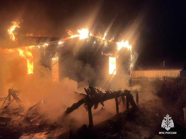 Дети были одни: в Башкирии сгорел дом многодетной семьи