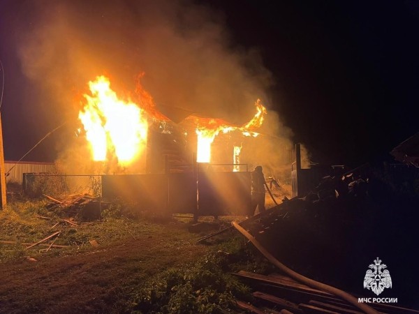 Дети были одни: в Башкирии сгорел дом многодетной семьи