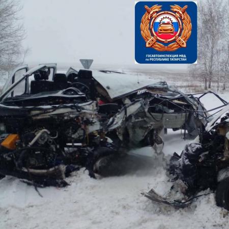 На трассе в РТ &laquo;ГАЗель&raquo; на большой скорости влетела в грузовик, водитель погиб на месте
