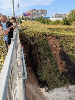 
Появились фото затопленного после ливня Вознесенского тракта    